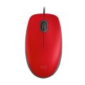 Мышь Logitech M110 Silent проводная, красный, USB,  оптическая (910-005489)