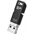 Флеш-накопитель SiliconPower 64Gb USB 3.1/ USB 3.1 Type-C/ microUSB Mobile C50 Черный (SP064GBUC3C50V1K)
