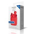 Наушники-вкладыши TWS Smartbuy i12 Touch Sensor с микрофоном, Bluetooth, красный (SBH-3012)