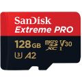Карта памяти microSDXC 128Gb Sandisk Class 10 UHS-I Extreme Pro + адаптер SD (SDSQXCY-128G-GN6MA)