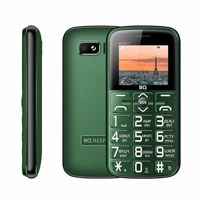 Мобильный телефон BQ Respect Зеленый 1,77" (160x128)/ 32Мб озу/ 32Мб Ram/ 2sim 1000 мАч