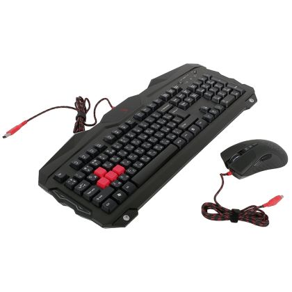 Комплект (клавиатура + мышь) A4Tech Bloody Q2100/ B2100, проводной, игровой, USB, с подсветкой, черный (Q210+Q9)