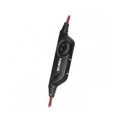 Наушники полноразмерные Sven AP-G890MV с микрофоном, mini jack 3.5 mm, черный/ красный (SV-016364)