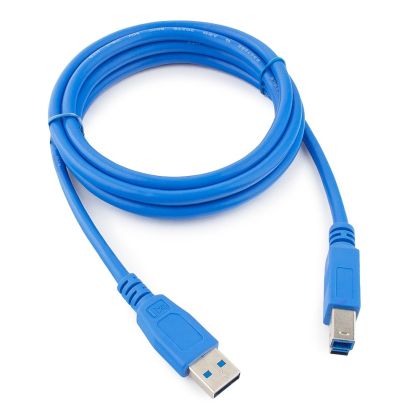 Кабель USB-A 3.0 - USB-B 1,8м, Gembird/ Cablexpert v3.0 , синий (CCP-USB3-AMBM-6) пакет.