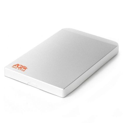 Карман для HDD 2,5" SATA AgeStar SUB2O1 (SILVER), алюминий, серебристый, USB 2.0