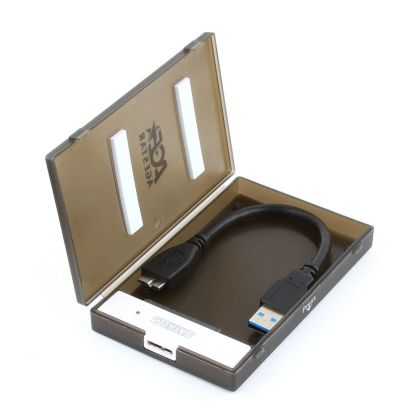 Карман для HDD/ SSD 2.5" SATAIII AgeStar 3UBCP1-6G (BLACK) USB 3.0, пластик, черный, безвинтовая конструкция
