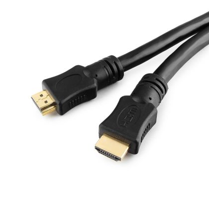 Кабель HDMI 20м Gembird/ Cablexpert v1.4 черный, позол. разъемы, экран, пакет (CC-HDMI4-20M)
