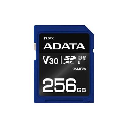 Карта памяти SDXC AData 256Gb UHS-I (U3) Premier Pro без адаптера (ASDX256GUI3V30S-R)