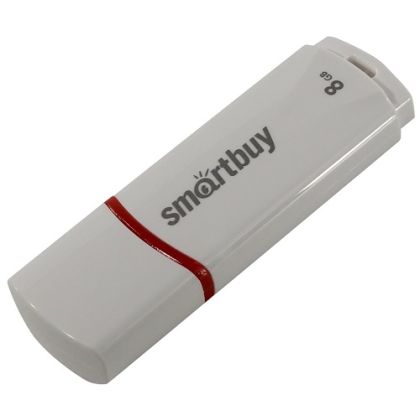 Флеш-накопитель Smartbuy 8Gb USB2.0 Crown COMPACT Белый (SB8GBCRW-W_С)