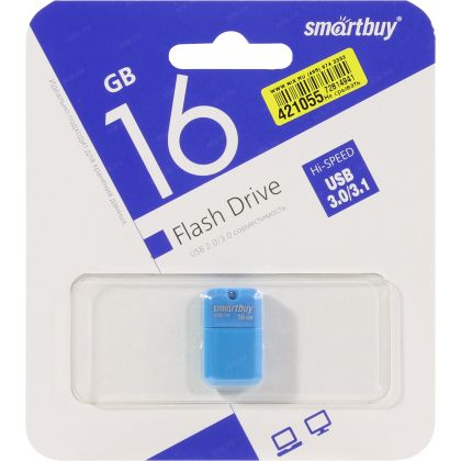 Флеш-накопитель Smartbuy 16Gb USB3.0 ART Голубой (SB16GBAB-3)