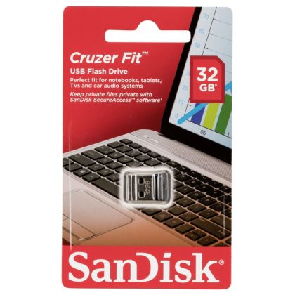 Флеш-накопитель Sandisk 32Gb USB2.0 Cruzer Fit Черный (SDCZ33-032G-G35)