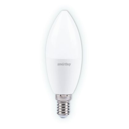 Светодиодная лампа Smartbuy C37 цоколь: Е14, мощность: 9,5Вт, холодный свет 6000К, 750 лм, д/ в 110x37 мм.  (SBL-C37-9_5-60K-E14)