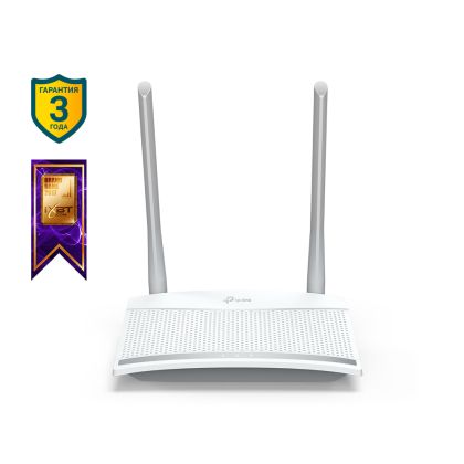 Маршрутизатор: TP-Link TL-WR820N (2.4 ГГц, 1хWAN, 2х10/ 100 Мбит/ с, 2,4 ГГц 300 Мбит/ с)