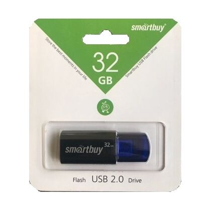 Флеш-накопитель Smartbuy 32Gb USB2.0 Click Черный (SB32GBCL-B)