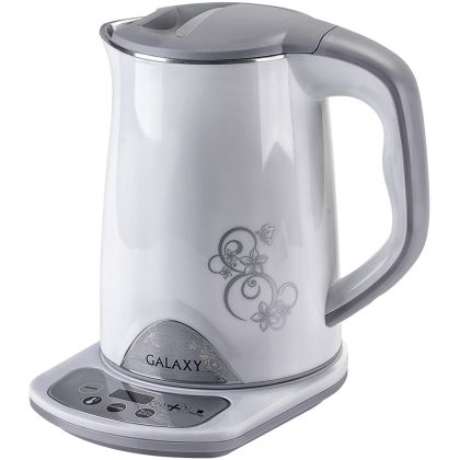 Чайник электрический GALAXY GL 0340 1.5 л, 1800 Вт, белый (корпус - пластик)