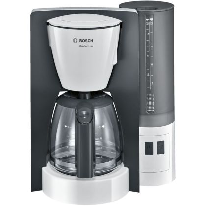 Кофеварка капельная Bosch TKA6A041 белый/ серый (используемый кофе - молотый, 1200 Вт, 1250 мл)