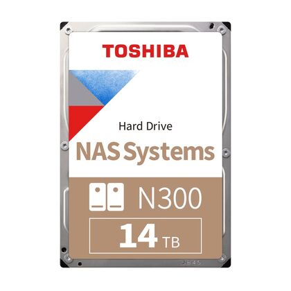 Жесткий диск HDD 3.5" SATA: 14000 ГБ Toshiba NAS N300 [7200 rpm, 256 Мб, Sata 3 (6 Gbit/ s)] HDWG21EUZSVA