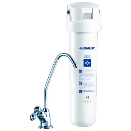 Водоочиститель Аквафор Кристалл-Соло белый (скорость фильтрации - 1.5 л/ мин, корпус: пластик)