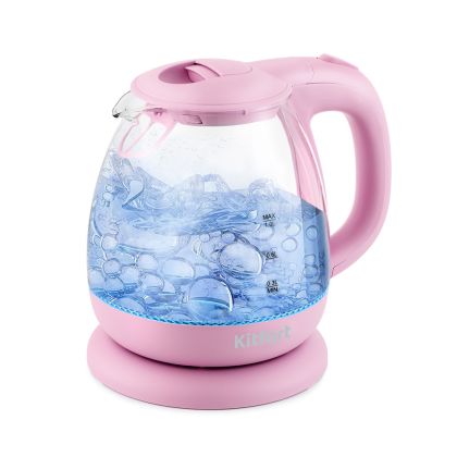 Чайник электрический Kitfort КТ-653-2 розовый (1100 Вт, объем - 1.0 л, корпус: стеклянный)