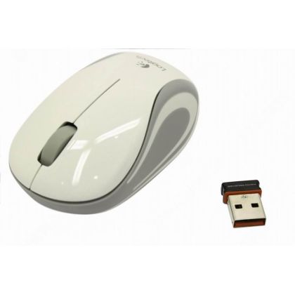 Мышь Logitech M187 Mini оптическая, беспроводная, Радио USB, белый (910-002735)