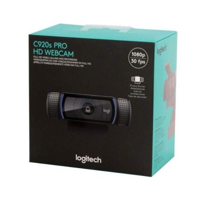 Web-камера Logitech C920S 3 Мп, с микрофоном, черный (960-001252)