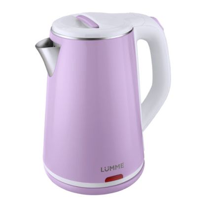 Чайник электрический LUMME LU-156 лиловый (1800 Вт, объем - 2 л, корпус: металлический)