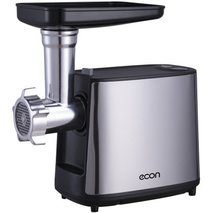 Мясорубка ECON ECO-1030MG черный/ серебристый (1800 Вт; скоростей -1; насадки: для колбас/ кеббе; 2 кг/ мин)