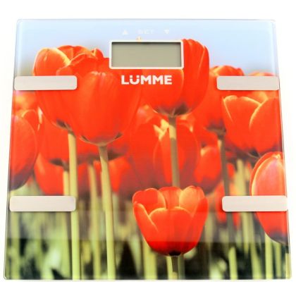 Весы напольные электронные LUMME LU-1333 рисунок (точность измерения: 100 г, материал - стекло, предел взвешивания - 180 кг)
