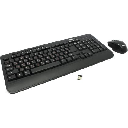 Комплект (клавиатура +мышь) Sven Comfort 3500 беспроводной, мультимедийный, USB, черный (SV-014285)