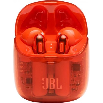 Наушники TWS JBL TUNE 225TWS с микрофоном, Bluetooth, красный  (JBLT225TWSGHOSTORG)