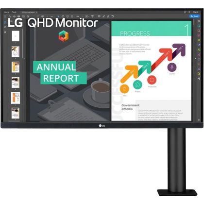 Монитор LG 27" черный (IPS, 2560х1440, 75 Гц, 5 ms, 350 cd/ m2, 1000:1, DPх1, HDMIх2, )