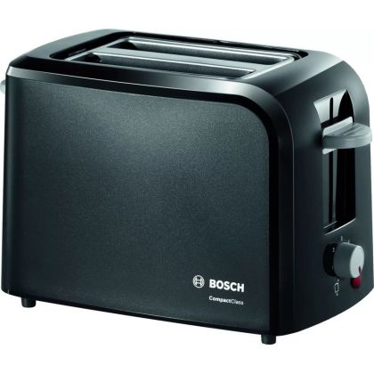 Тостер Bosch TAT3A013 черный (980 Вт, количество обжаривания - 6)