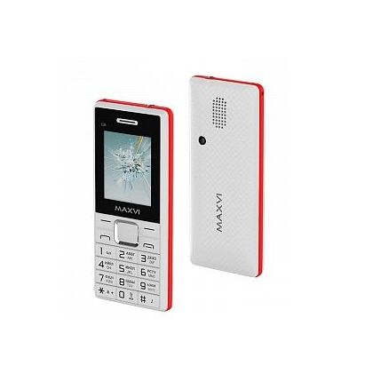 Мобильный телефон Maxvi C9i РСТ 1,77" (160x128 )32Mb / 32Mb Белый с красным