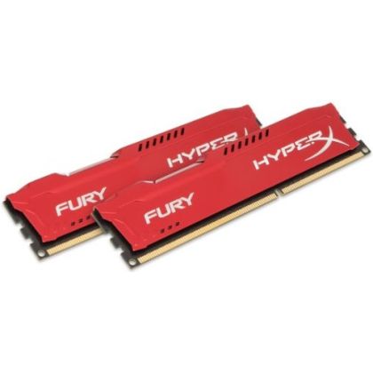 Модуль памяти DDR3-1600МГц 8Гб  Kingston HyperX Fury Red комплект 2*4Гб CL10 1.5 В (HX316C10FRK2/ 8)