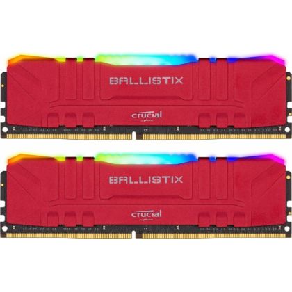 Модуль памяти DDR4-3000МГц 16Гб Crucial Ballistix RGB Red комплект 2*8Гб 1.35 В (BL2K8G30C15U4RL)