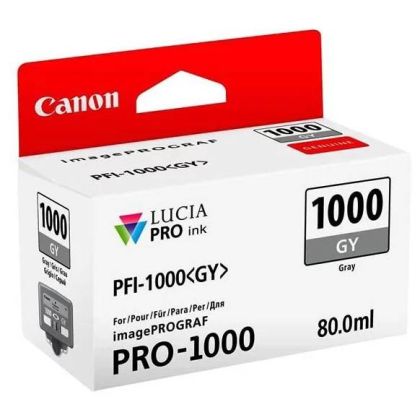 Картридж Canon PFI-1000GY Gray 80мл (imagePROGRAF PRO-1000)