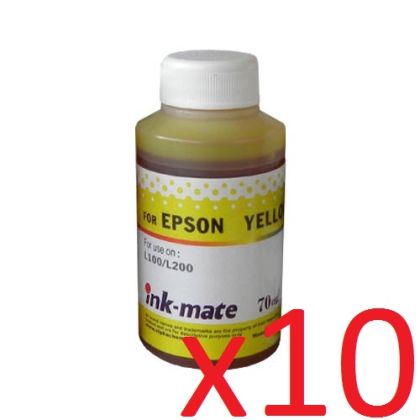 Чернила Epson 70мл, (T6644) L100/ L200 (yellow, Dye) EIM-200Y Ink-Mate Упаковка 10 шт.
