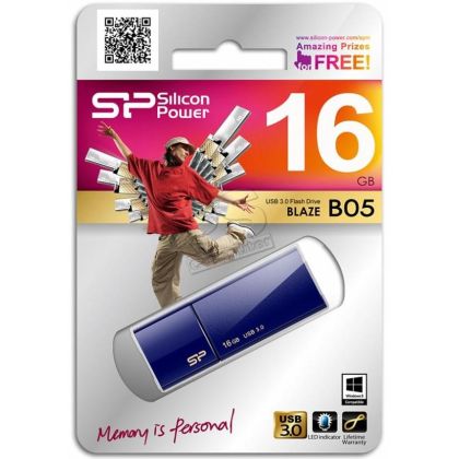 Купить Флеш-накопитель SiliconPower 16Gb USB3.0 Blaze B05 Синий (SP016GBUF3B05V1D) в Симферополе, Севастополе, Крыму