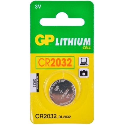 Купить Батарейка GP CR2032, 225mAh, Lithium, литиевая (GP CR2032-8C1) блистер 1 шт. в Симферополе, Севастополе, Крыму