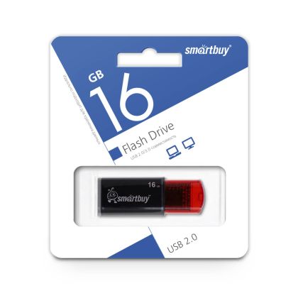 Флеш-накопитель Smartbuy 16Gb USB2.0 Click Черный (SB16GBCl-K)
