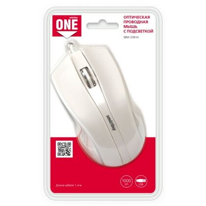 Мышка Smartbuy 338 Белая, USB