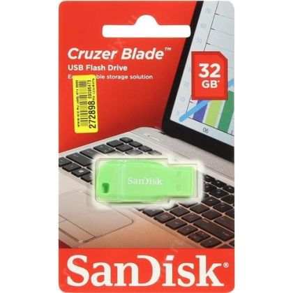 Флеш-накопитель Sandisk 32Gb USB2.0 Blade Зеленый (SDCZ50C-032G-B35GE)